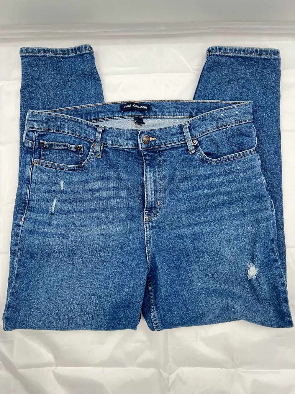 J031 Calvin Klein Jeans Women's Blue High Rise Slim Jeans